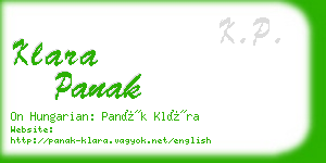 klara panak business card